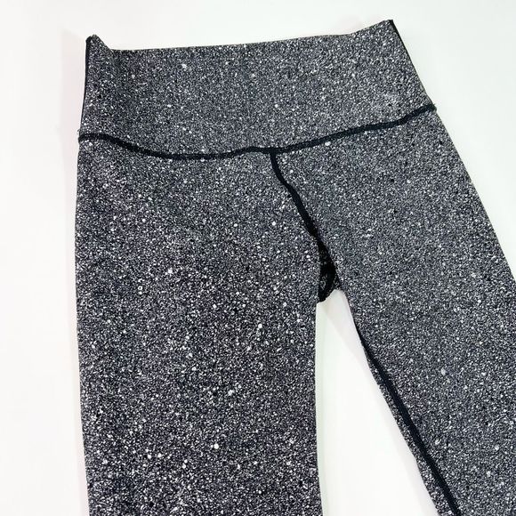 Lululemon Align Leggings Women's 8 Luminesce Splatter Ice Gray Black Pull-On - Picture 2 of 10